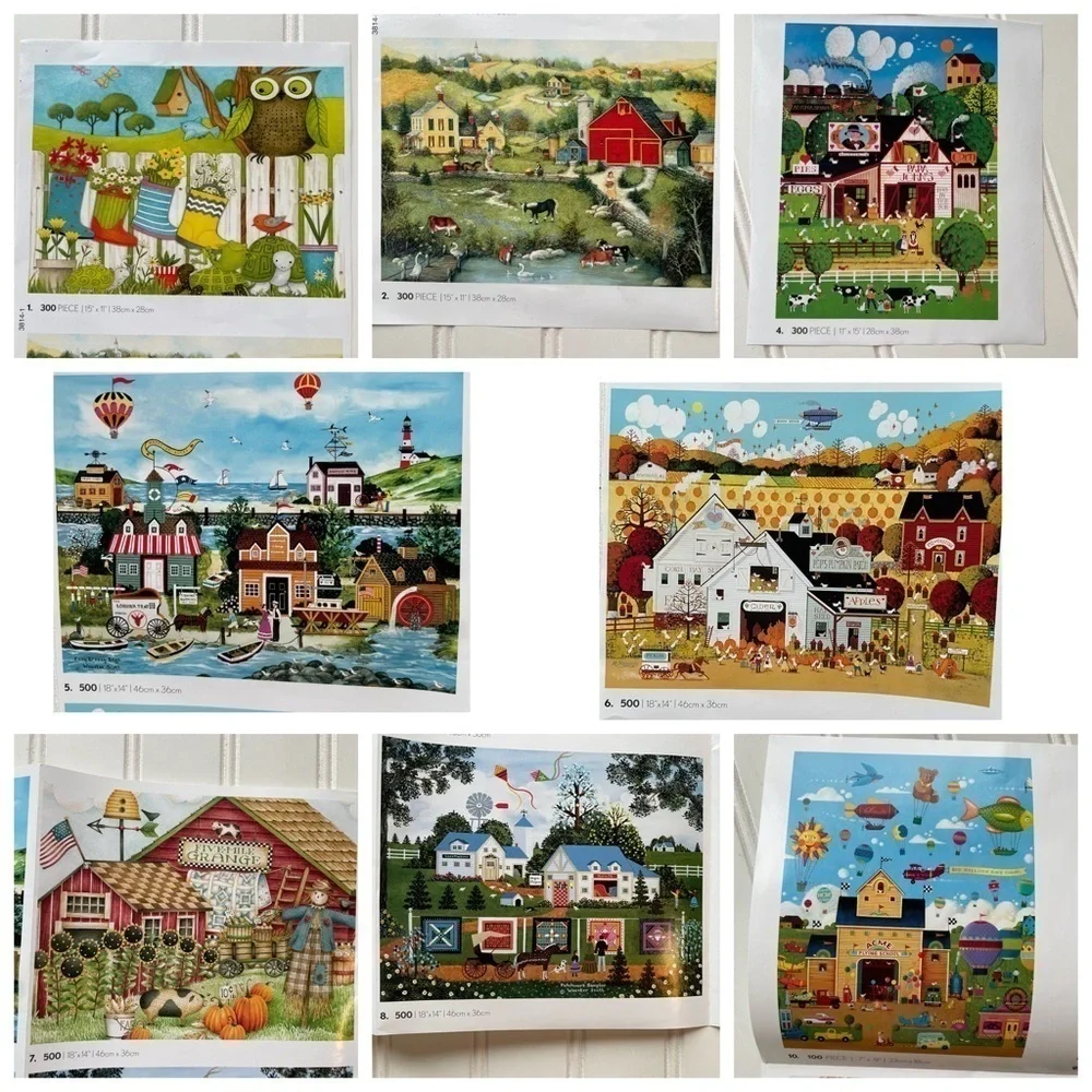 CEACO AMERICANA Jigsaw Puzzles Set of 8 New in Opened Box Educational Game
